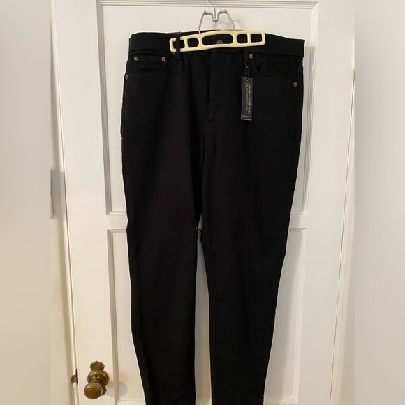 🆕 Banana Republic high rise skinny 32/14 black denim NWT gorgeous! 👀 jeans - Picture 9 of 12